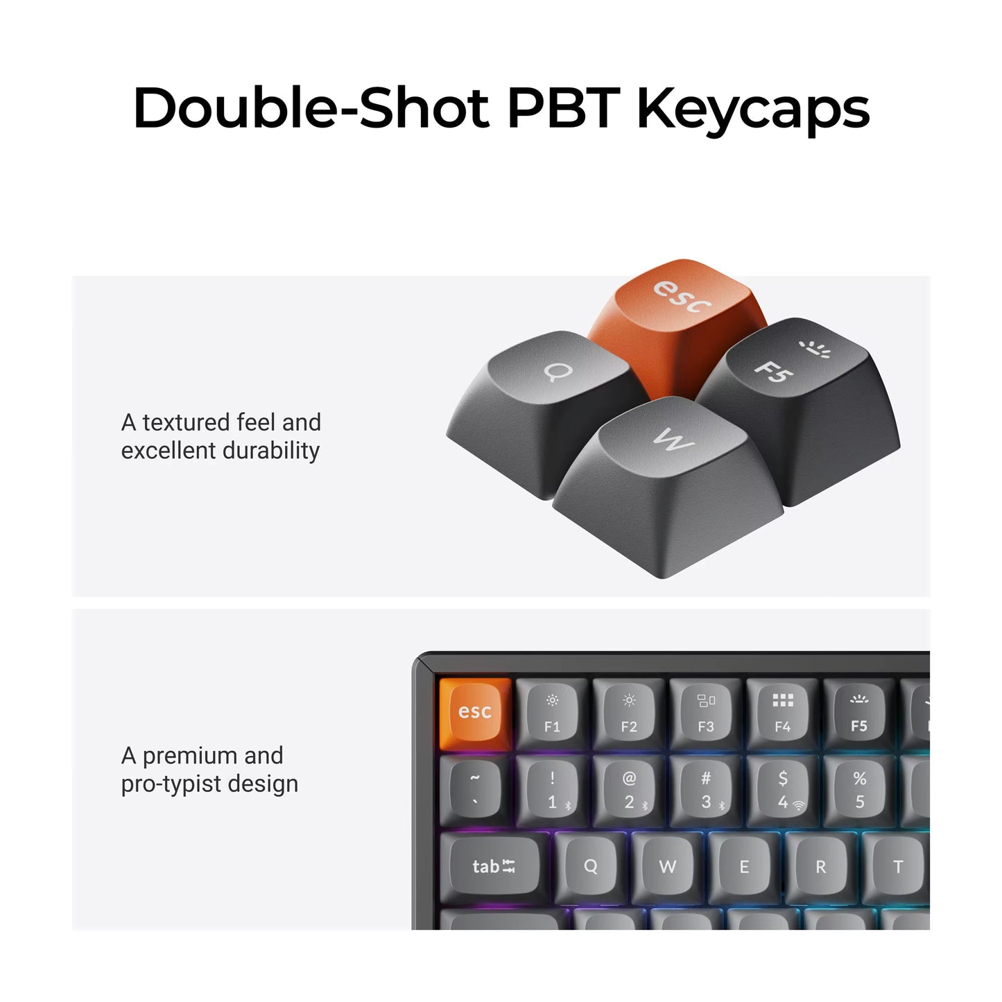 K2 Max QMK Wireless Custom Mechanical Keyboard Aluminum Frame RGB Backlight Double-Shot PBT Keycap