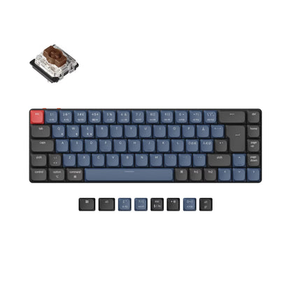 K7 Pro QMK/VIA Wireless Mechanical Keyboard ISO 65% Layout ABS Keycaps RGB Backlight Hot-Swappable Gateron Switch