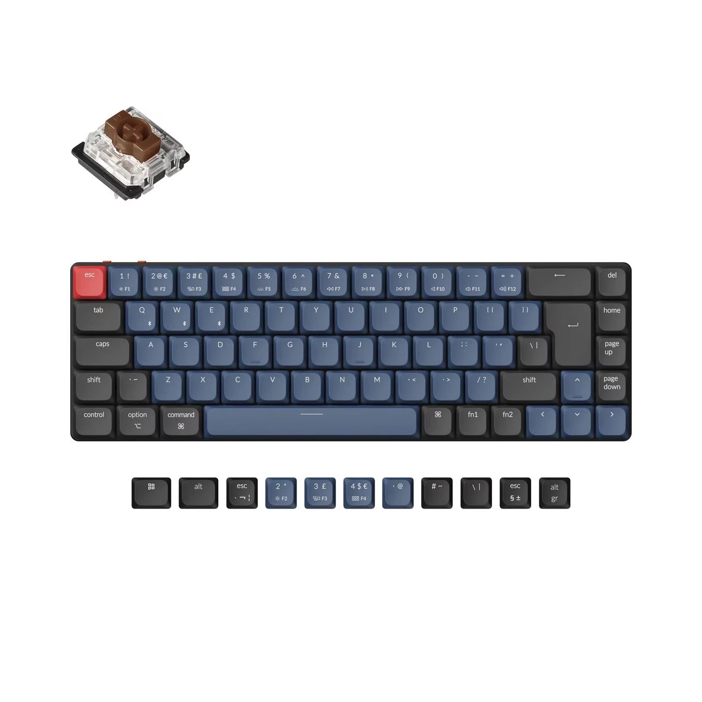 K7 Pro QMK/VIA Wireless Mechanical Keyboard ISO 65% Layout ABS Keycaps RGB Backlight Hot-Swappable Gateron Switch