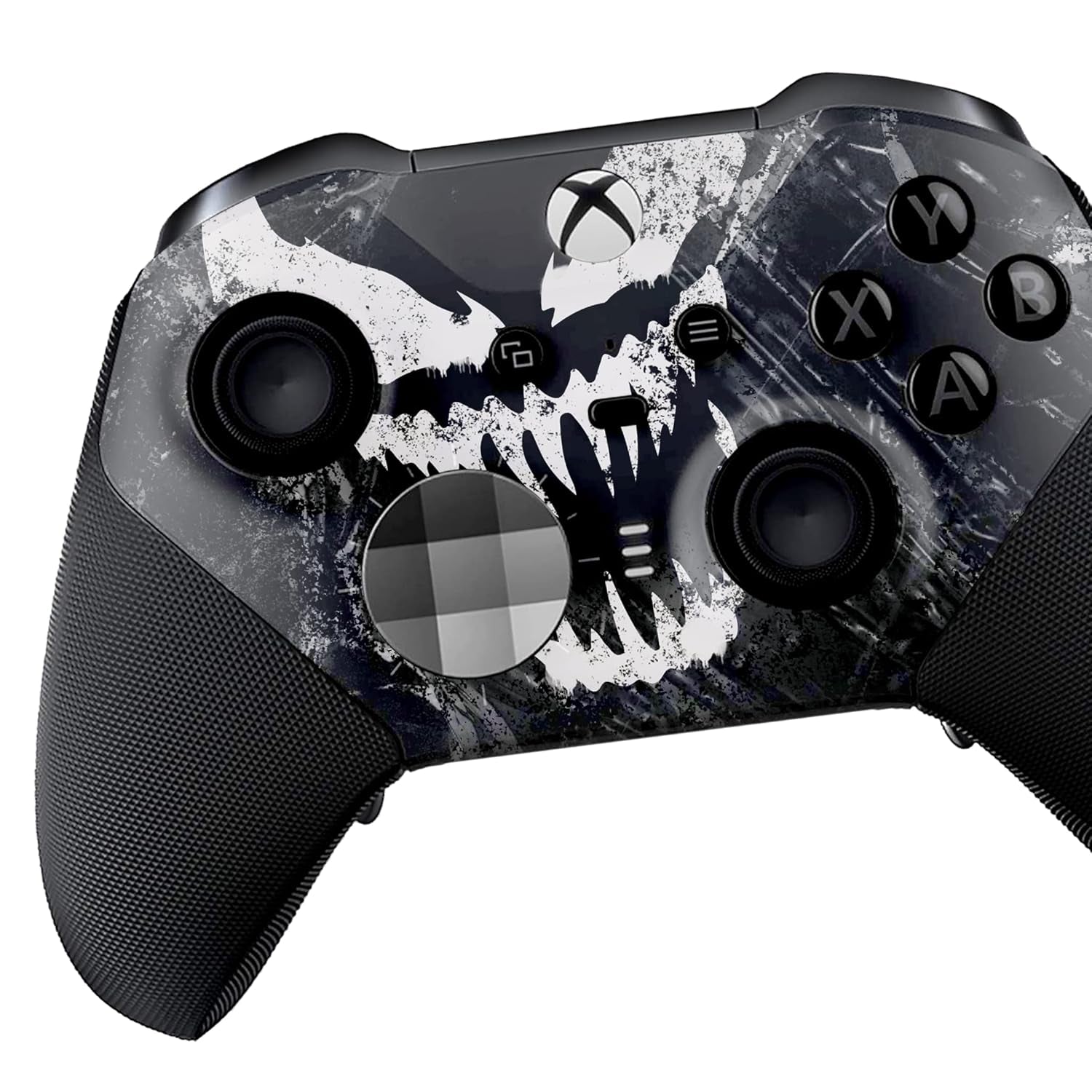 Vennom X-Box Elite Controller Series 2 Limited Edition by Dreamcontroller. Custom Elite Series 2 Controller for X-Box One/Series X/S. Made with Advanced Hydro-Dip Paint Technology (Not Just a Skin)