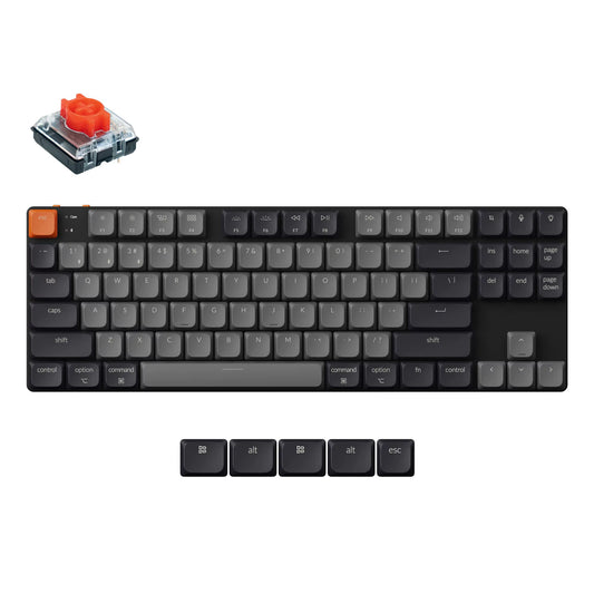 K1 Version 6 QMK Wireless Custom Mechanical Keyboard Low Profile Switch Ultra Slim Double-Shot PBT Keycap