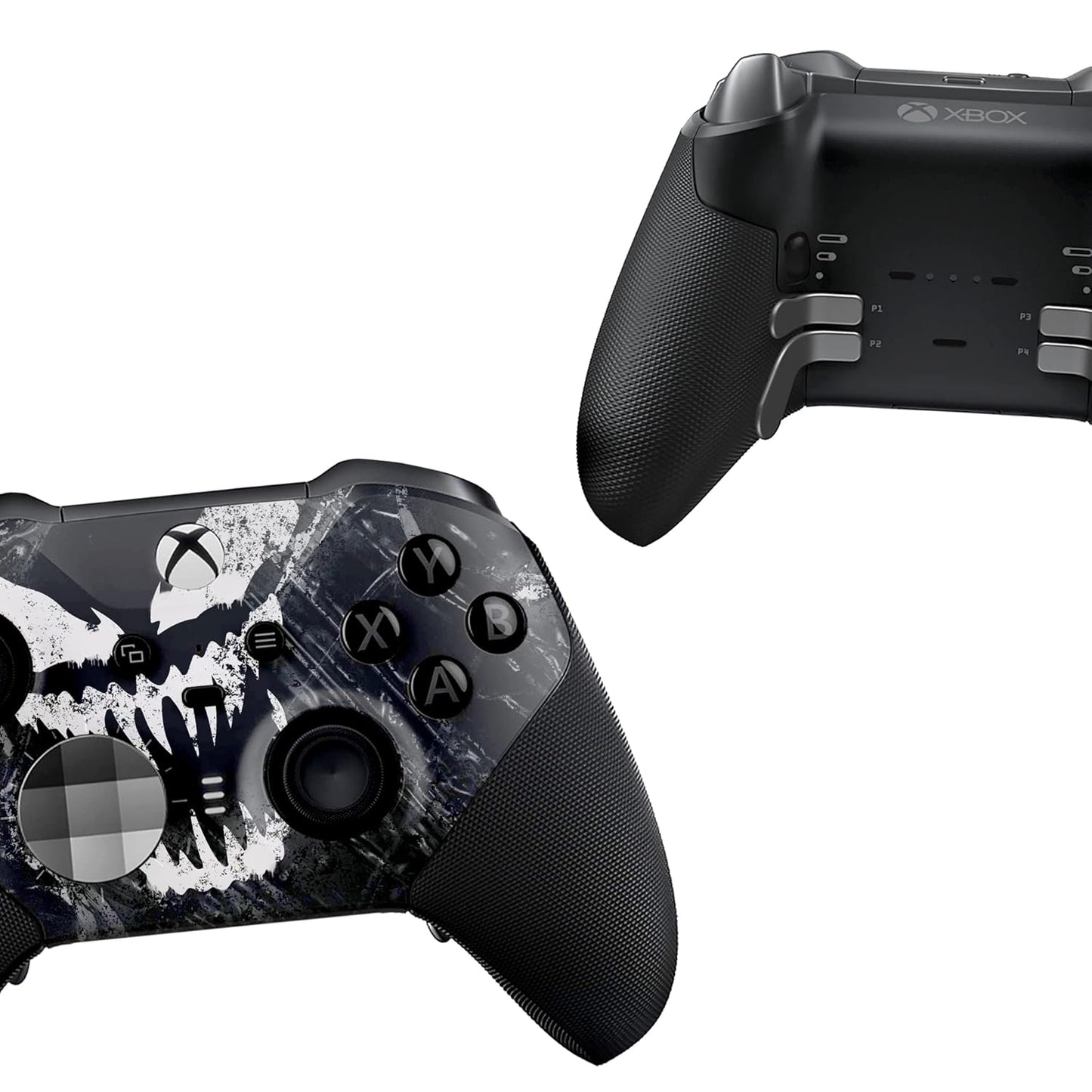 Vennom X-Box Elite Controller Series 2 Limited Edition by Dreamcontroller. Custom Elite Series 2 Controller for X-Box One/Series X/S. Made with Advanced Hydro-Dip Paint Technology (Not Just a Skin)