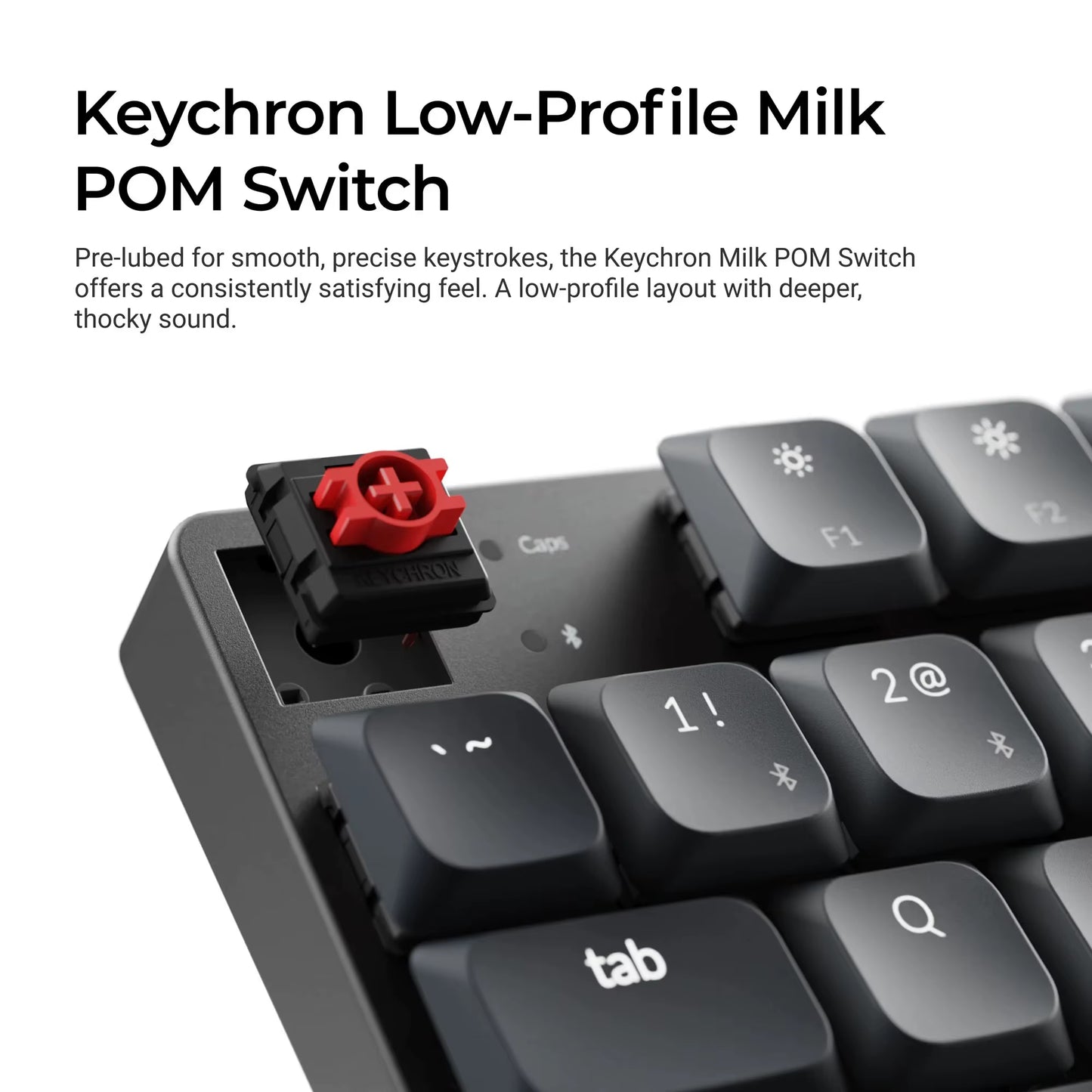 K1 Version 6 QMK Wireless Custom Mechanical Keyboard Low Profile Switch Ultra Slim Double-Shot PBT Keycap