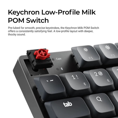 K1 Version 6 QMK Wireless Custom Mechanical Keyboard Low Profile Switch Ultra Slim Double-Shot PBT Keycap