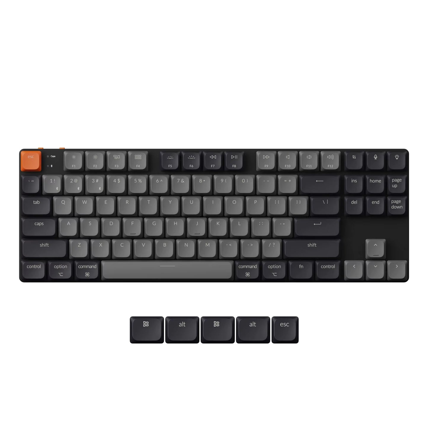 K1 Version 6 QMK Wireless Custom Mechanical Keyboard Low Profile Switch Ultra Slim Double-Shot PBT Keycap