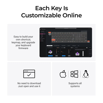 Keychron K10 HE Wireless Magnetic Switch Custom Keyboard Special Edition Full Size RGB Backlight Double-Shot PBT Keycap
