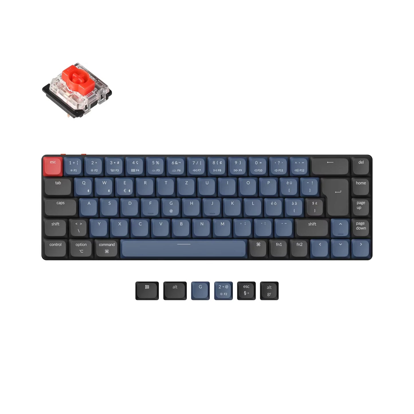 K7 Pro QMK/VIA Wireless Mechanical Keyboard ISO 65% Layout ABS Keycaps RGB Backlight Hot-Swappable Gateron Switch