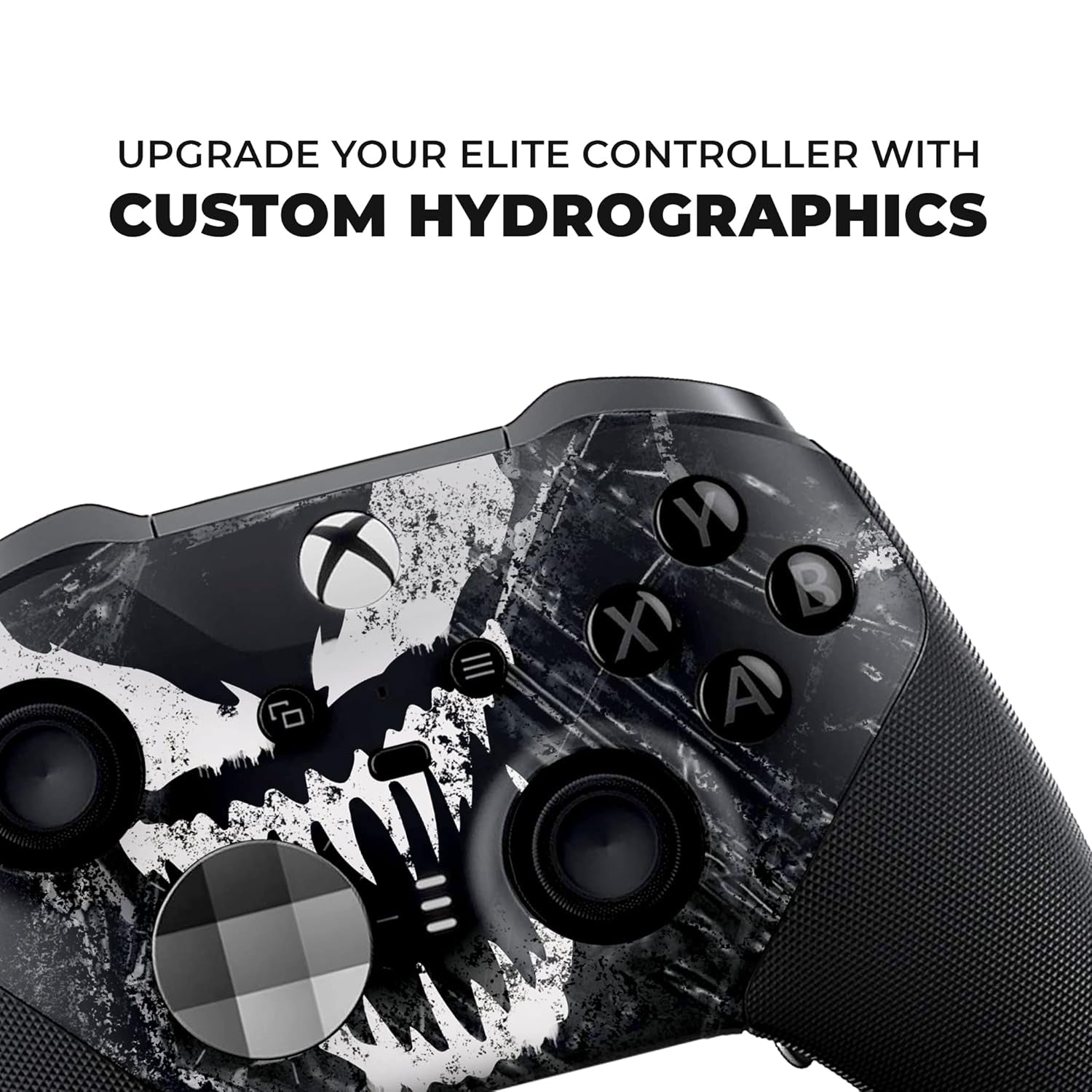Vennom X-Box Elite Controller Series 2 Limited Edition by Dreamcontroller. Custom Elite Series 2 Controller for X-Box One/Series X/S. Made with Advanced Hydro-Dip Paint Technology (Not Just a Skin)