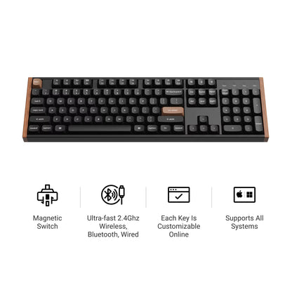 Keychron K10 HE Wireless Magnetic Switch Custom Keyboard Special Edition Full Size RGB Backlight Double-Shot PBT Keycap