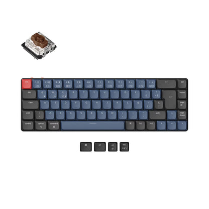 K7 Pro QMK/VIA Wireless Mechanical Keyboard ISO 65% Layout ABS Keycaps RGB Backlight Hot-Swappable Gateron Switch