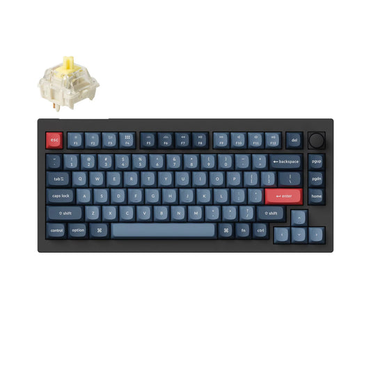 V1 Max QMK Fully Assembled Knob Custom Mechanical Keyboard 2.4 Ghz & Bluetooth Wireless Double-Shot OSA PBT Keycaps