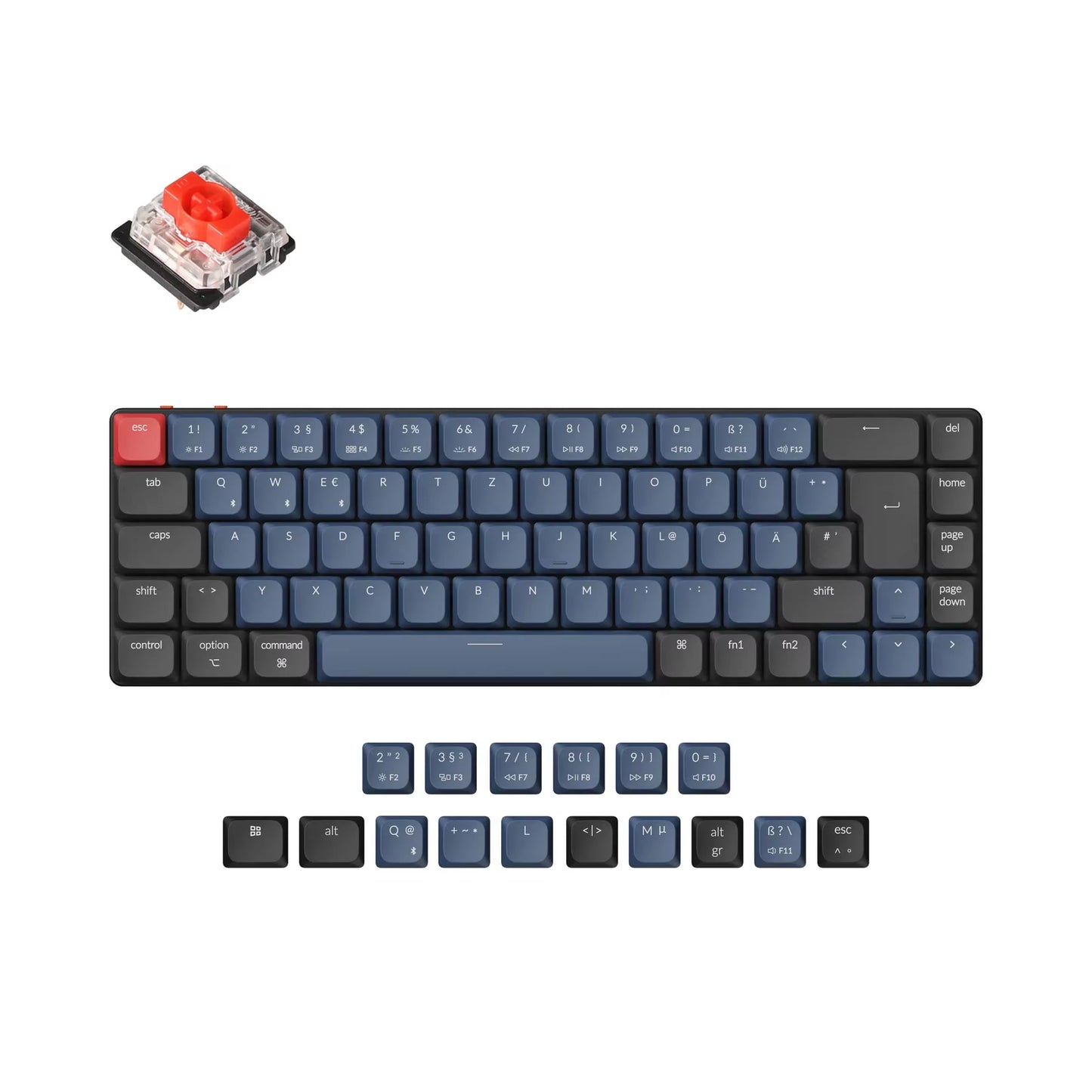 K7 Pro QMK/VIA Wireless Mechanical Keyboard ISO 65% Layout ABS Keycaps RGB Backlight Hot-Swappable Gateron Switch