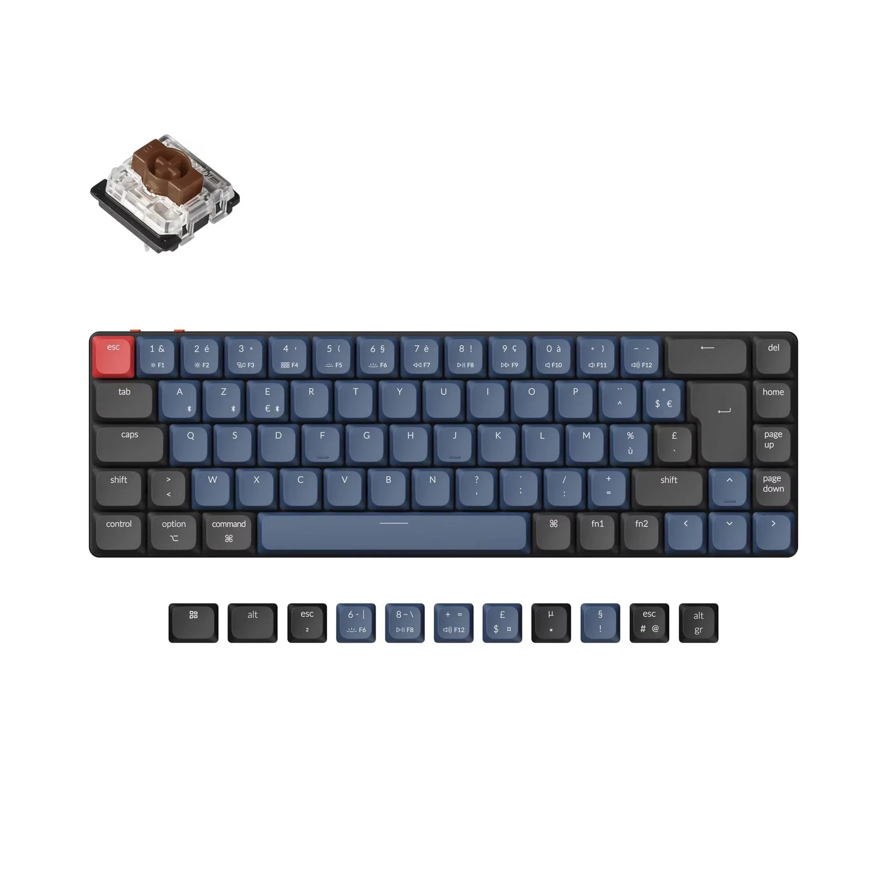 K7 Pro QMK/VIA Wireless Mechanical Keyboard ISO 65% Layout ABS Keycaps RGB Backlight Hot-Swappable Gateron Switch