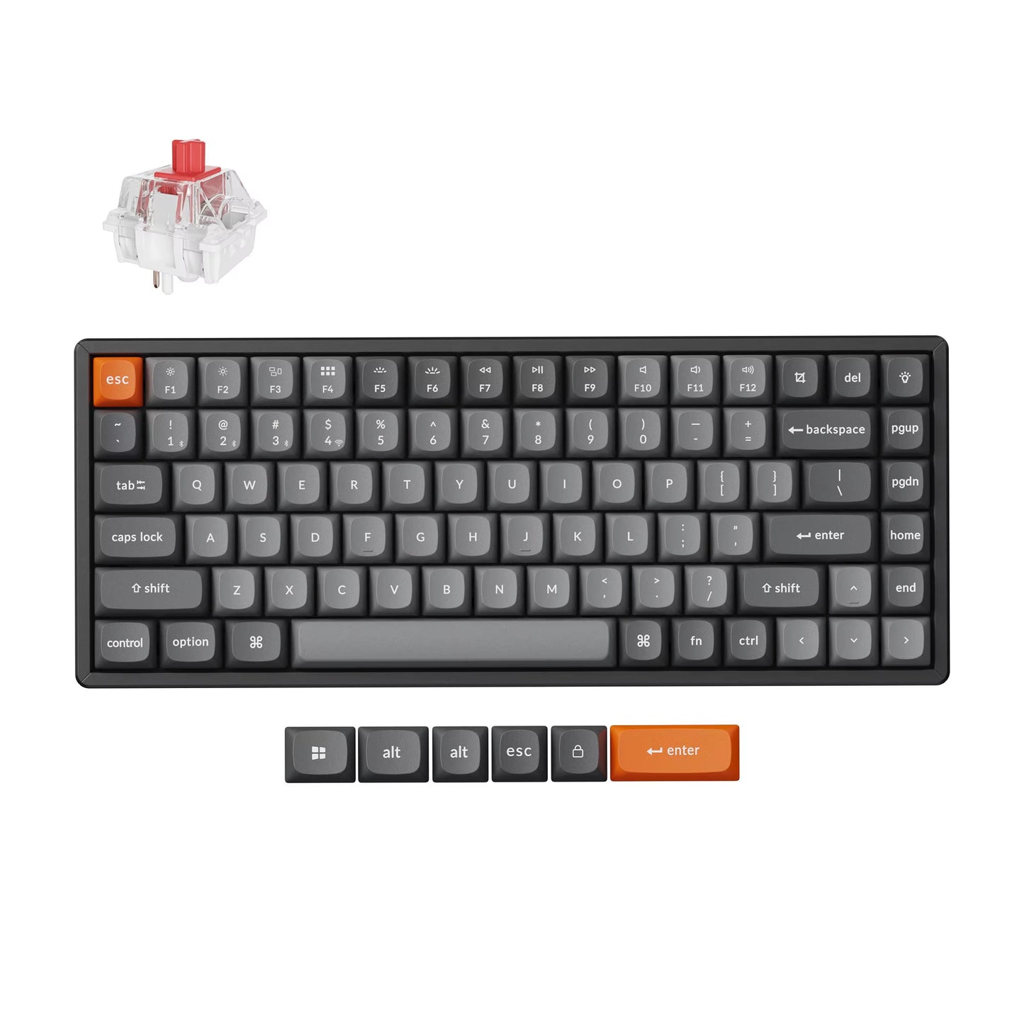 K2 Max QMK Wireless Custom Mechanical Keyboard Aluminum Frame RGB Backlight Double-Shot PBT Keycap